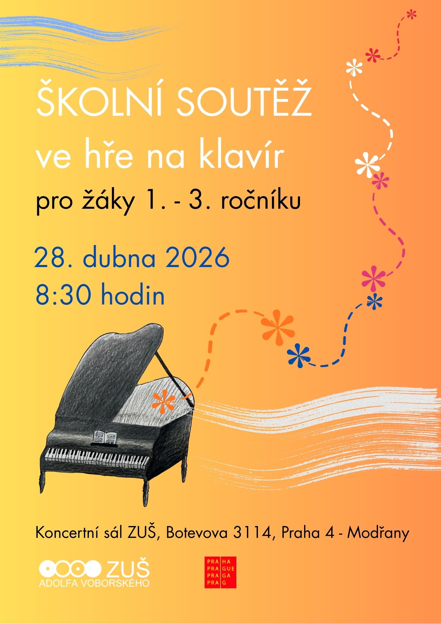 Školní soutěž ve hře na klavír pro 1. - 3. ročník - 28. 4. 2026 od 8:30 hodin
